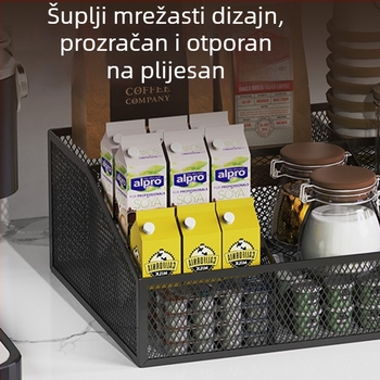 Prilagođeni stolni regal za pohranu od ugljikove čelika, bez bušenja, višenamjenski uredski organizator