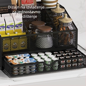 Prilagođeni stolni regal za pohranu od ugljikove čelika, bez bušenja, višenamjenski uredski organizator