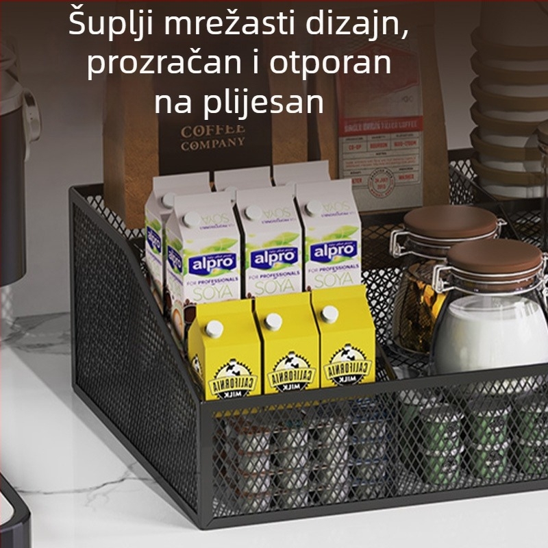 Prilagođeni stolni regal za pohranu od ugljikove čelika, bez bušenja, višenamjenski uredski organizator