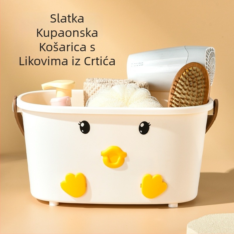 Slatka patkica – ručni koš za kupanje, višenamjenski spremnik za higijenske potrepštine i igračke, odvodni koš za pranje