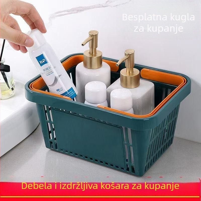 Košara za kupaonicu za djevojke s odvodom, prijenosni organizator kozmetike i higijenskih potrepština za učenice