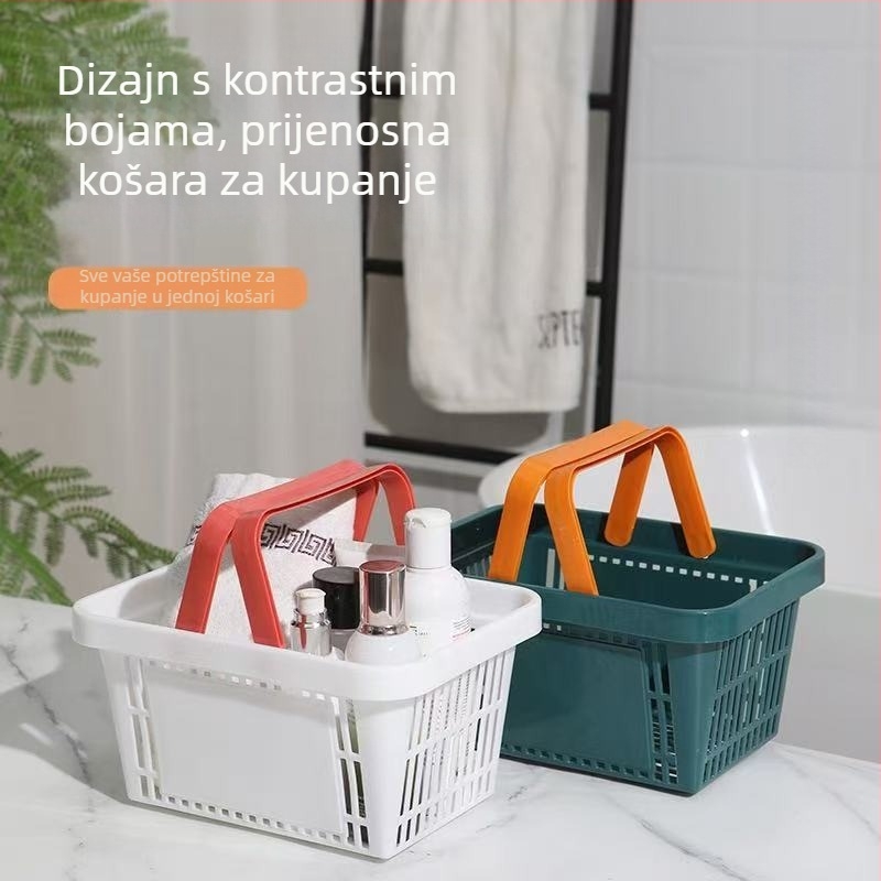 Košara za kupaonicu za djevojke s odvodom, prijenosni organizator kozmetike i higijenskih potrepština za učenice