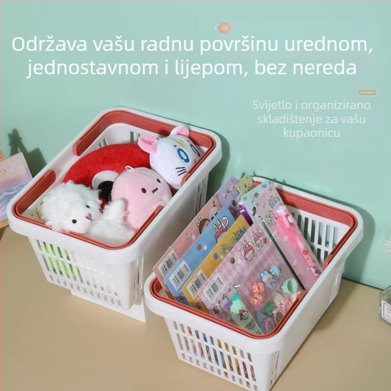 Košara za kupaonicu za djevojke s odvodom, prijenosni organizator kozmetike i higijenskih potrepština za učenice