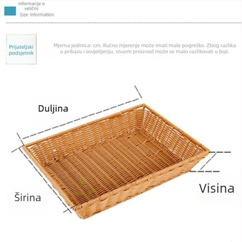 Ojačana PP pletena košara za voće i grickalice za izlaganje