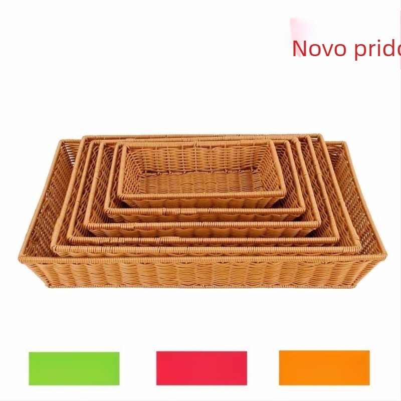 Ojačana PP pletena košara za voće i grickalice za izlaganje