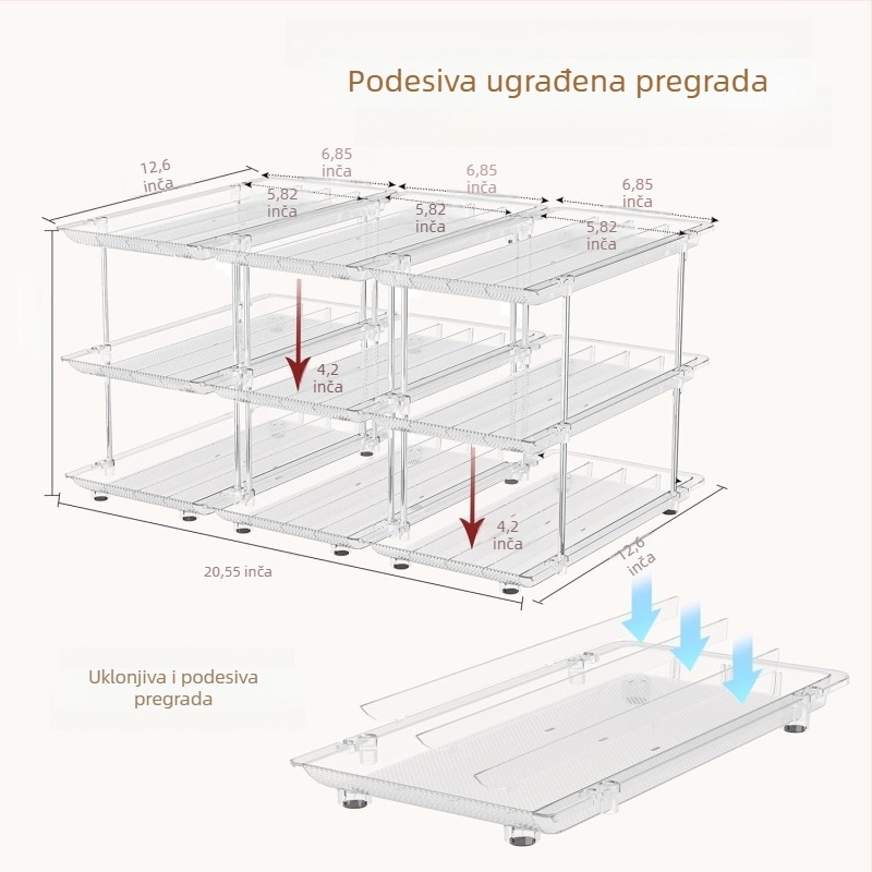 Stalak za konzervirane hrane za kućne ljubimce, stalak za pivo i napitke, višeslojni modularni sustav koji se slobodno može kombinirati