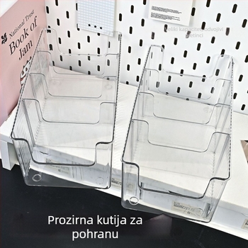 Prozirna PET kutija za pohranu maski, velika kapaciteta, stolni organizator za njegu kože