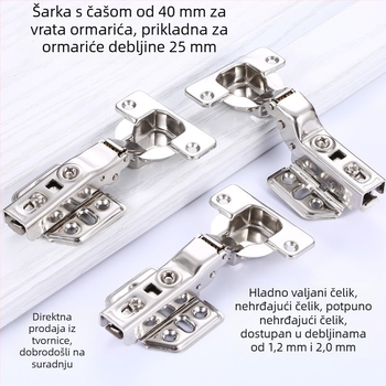 Panta vrata ormarića s hidrauličkim tlmenjem, od nehrđajućeg čelika, 4 cm otvor