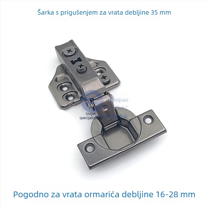 Šarka za ormar s dvostupanjskim amortizacijskim mehanizmom, 3D prilagodljiva, hladno valjani čelik, precizno presovanje uz gusto elektroplatiranje