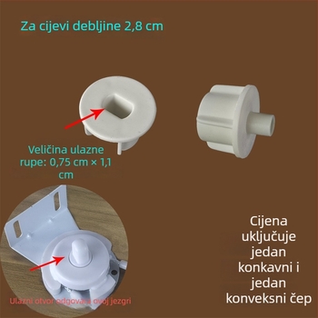 Plastične završne kapice za rolete – dodaci za cijev zavjesa, završni poklopci za obje strane