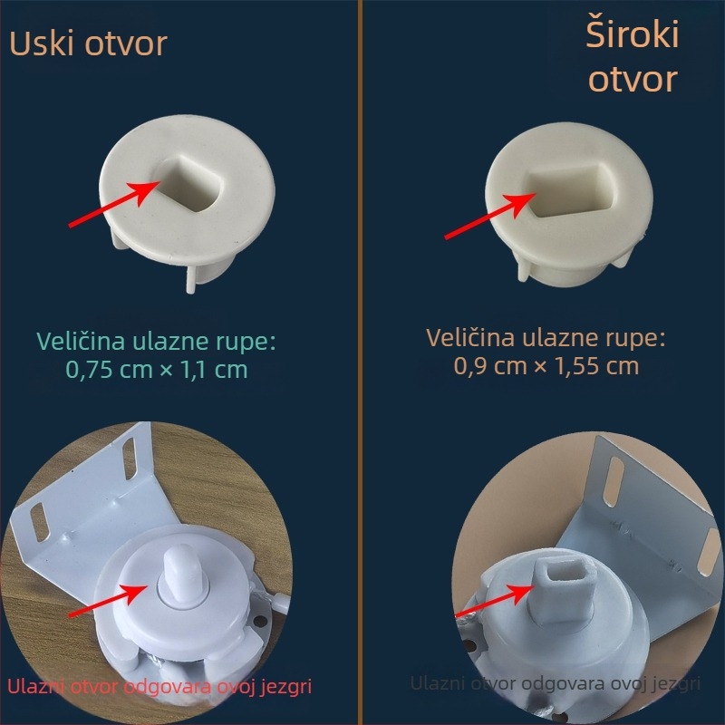 Plastične završne kapice za rolete – dodaci za cijev zavjesa, završni poklopci za obje strane