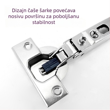 4D šarka s amortizerom, potpuno prigušena, hidraulična dvostruka šarka od hladno valjanog čelika za vrata ormarića, namještaj hardver