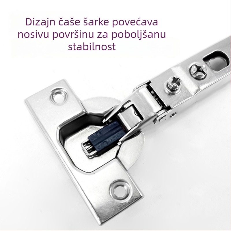 4D šarka s amortizerom, potpuno prigušena, hidraulična dvostruka šarka od hladno valjanog čelika za vrata ormarića, namještaj hardver