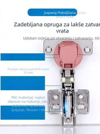 Panti za ormariće od nehrđajućeg čelika s hidrauličnim amortizerom