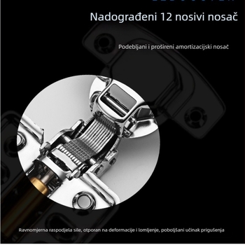 Ruizhan 2.0 Panto od nehrđajućeg čelika za vrata ormara i garderobe, s amortizerom i oprugom