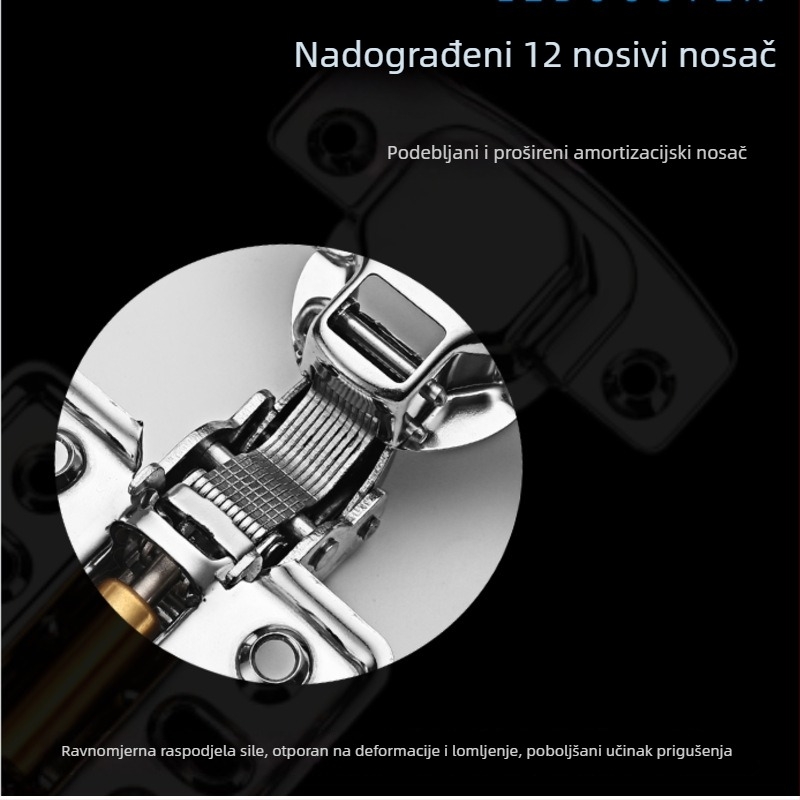 Ruizhan 2.0 Panto od nehrđajućeg čelika za vrata ormara i garderobe, s amortizerom i oprugom
