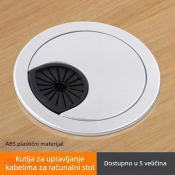 Okrugla kutija za kabel 50/53/60 mm, plastična kutija za upravljanje kabelima, poklopac za otvore za kablove, za konferencijski stol