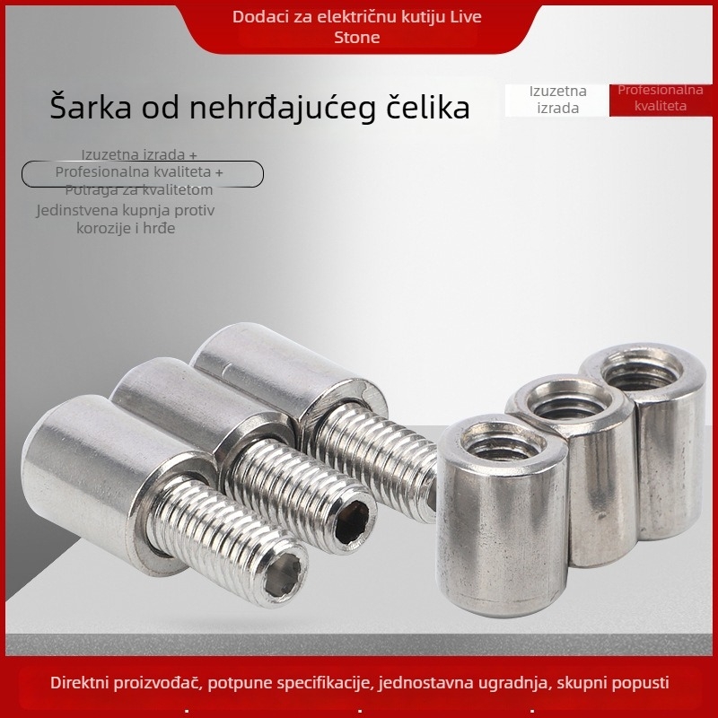 AW6 trostruki šarniri od nehrđajućeg čelika s unutarnjim vijcima za kutije za distribuciju, 304 kvalitete