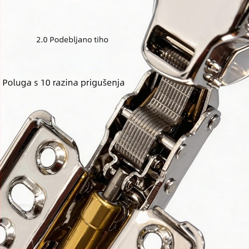 Panta za vrata od nehrđajućeg čelika 304 s hidraulskim amortizerom, vodootporna, debljina 1,5 mm, za kuhinjska, kupaonska i garderobna vrata.