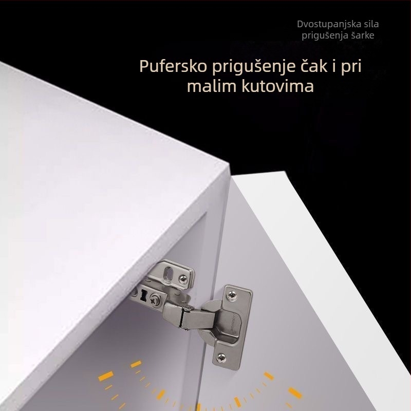 Panta za vrata od nehrđajućeg čelika 304 s hidraulskim amortizerom, vodootporna, debljina 1,5 mm, za kuhinjska, kupaonska i garderobna vrata.
