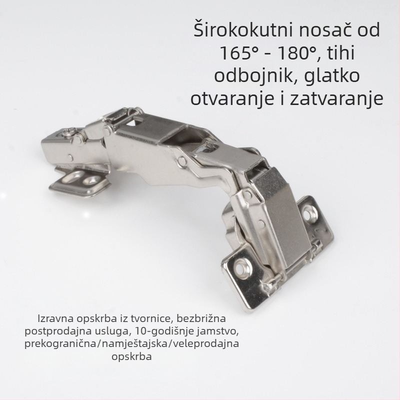 Hidraulični šarniri za sklopna vrata s kutem 165°/180°, s amortizerom – veliki kutni šarniri za ormariće s bufferom ugla