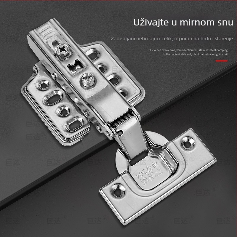 3.0 šarka od nehrđajućeg čelika za vrata ormara i prozore, moderan minimalistički dizajn s hidrauličnim tlomljivim amortizerom i oprugom