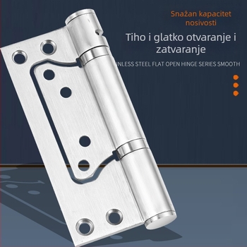 Nevidljivi šarniri za vrata, 5 inča, hidraulično tlumenje i opruga za automatsko zatvaranje, nehrđajući čelik, za drvena vrata spavaće sobe