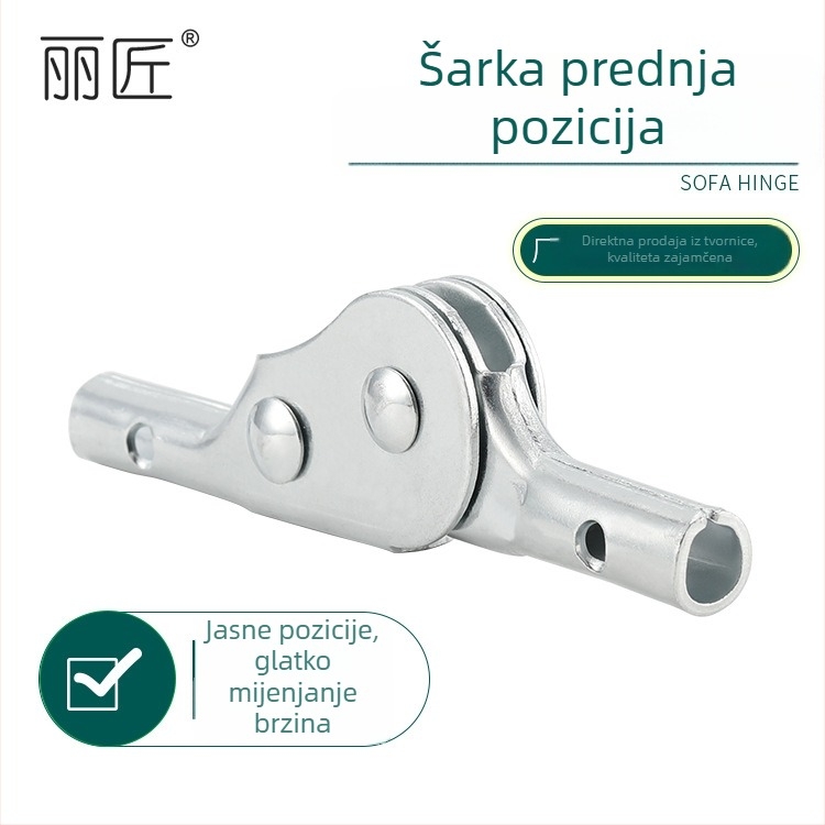Set za podešavanje šarki sklopivog kreveta i ležaljke, galvaniziran, mala japanska kopča