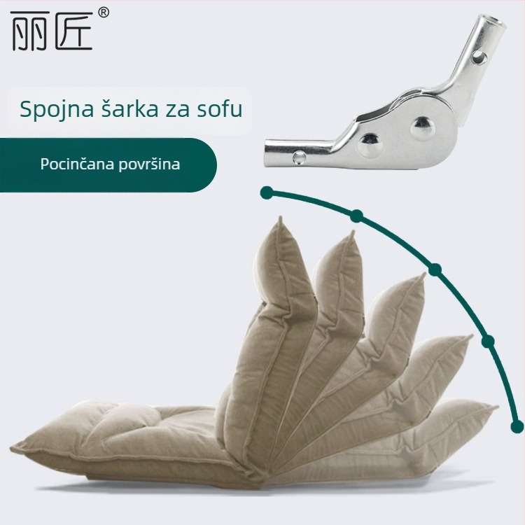 Set za podešavanje šarki sklopivog kreveta i ležaljke, galvaniziran, mala japanska kopča