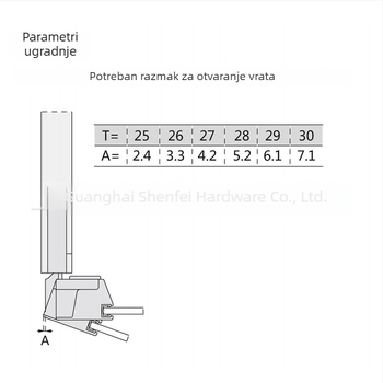 Sah6 skriveni šarki – minimalistički aluminijski okvir za staklena vrata, teška skrivena drvena vrata, hidraulički amortizator i posebna rotacija