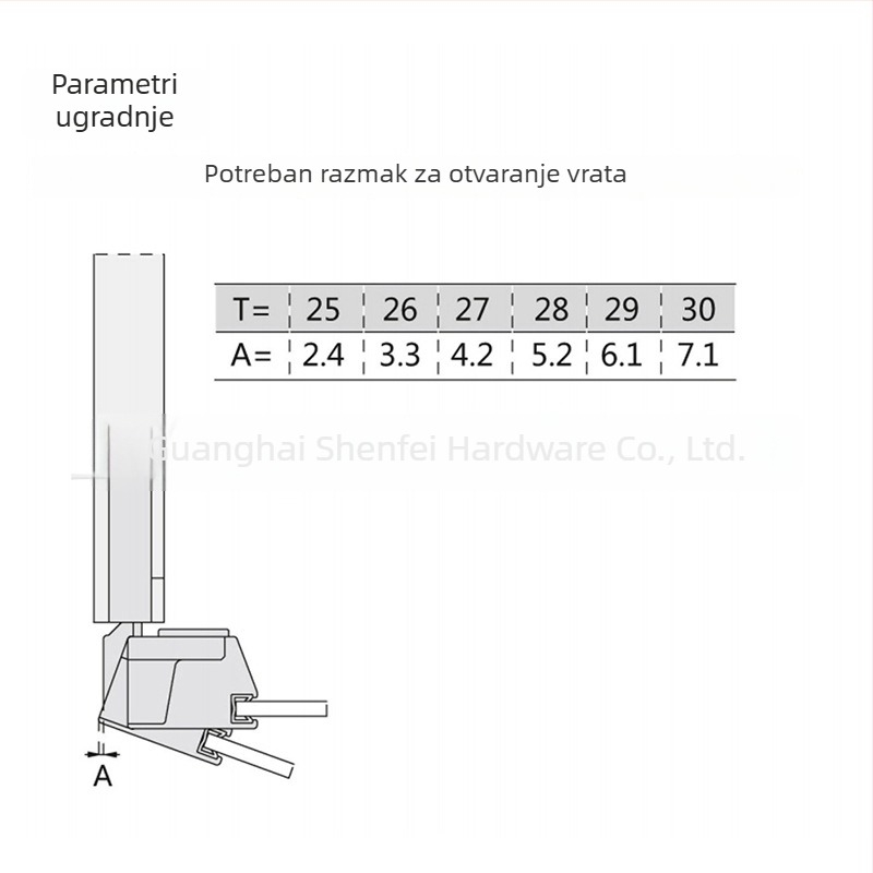 Sah6 skriveni šarki – minimalistički aluminijski okvir za staklena vrata, teška skrivena drvena vrata, hidraulički amortizator i posebna rotacija