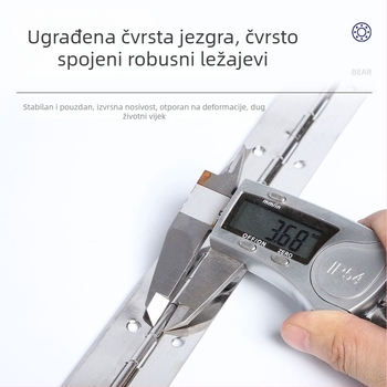 Zlatni nehrđajući čelični šarki s ležajem, duga šarka 1,8 m, tip piano, povećan dizajn