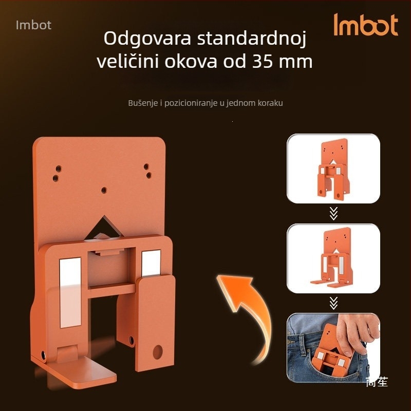 Pomoćni fiksni dio za šarku ormara, magnetski pozicionirajući limiter, višenamjenski alat za razmak između vrata garderobe