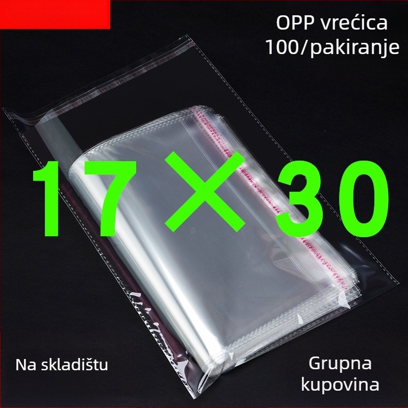 Prozirna samoljepljiva OPP vrećica za odjeću s mogućnošću tiskanja logotipa