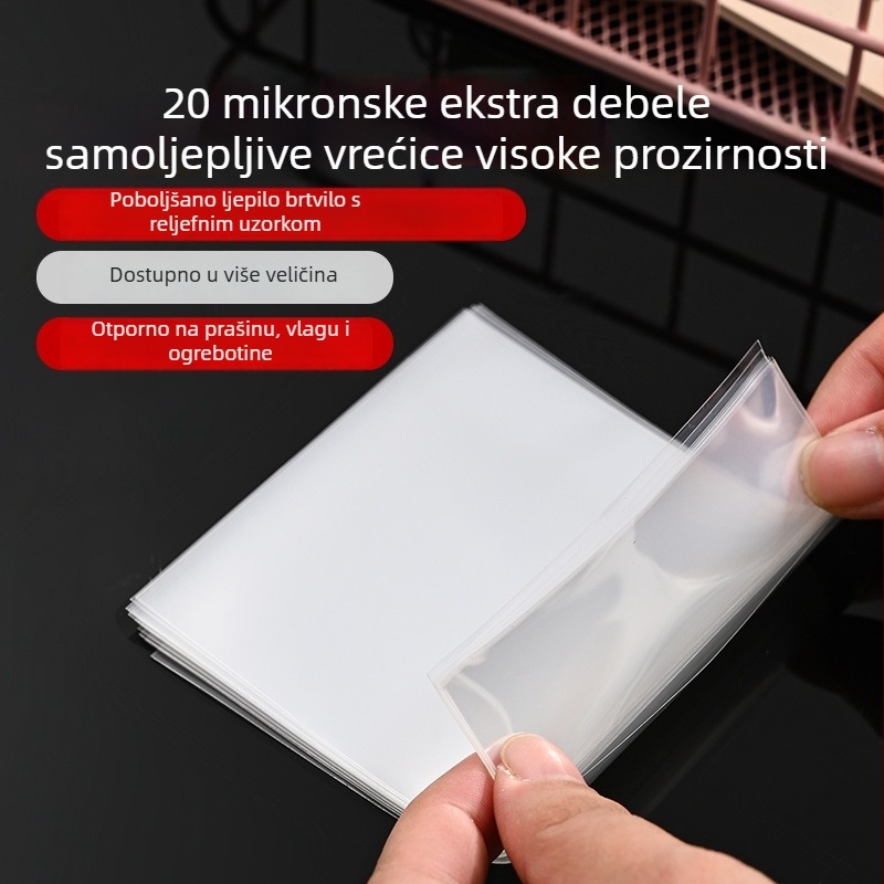 Visoko prozurna CPP samoljepljiva vrećica s donjim zatvaranjem, 20 mikrona, prozirna ZIP vrećica