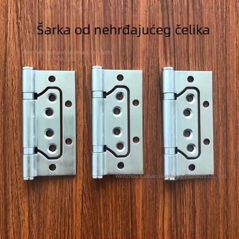 4*3*2.54*3*3 nehrđajuće čelične šarke za vrata, bez žljebova, dvostruke šarke