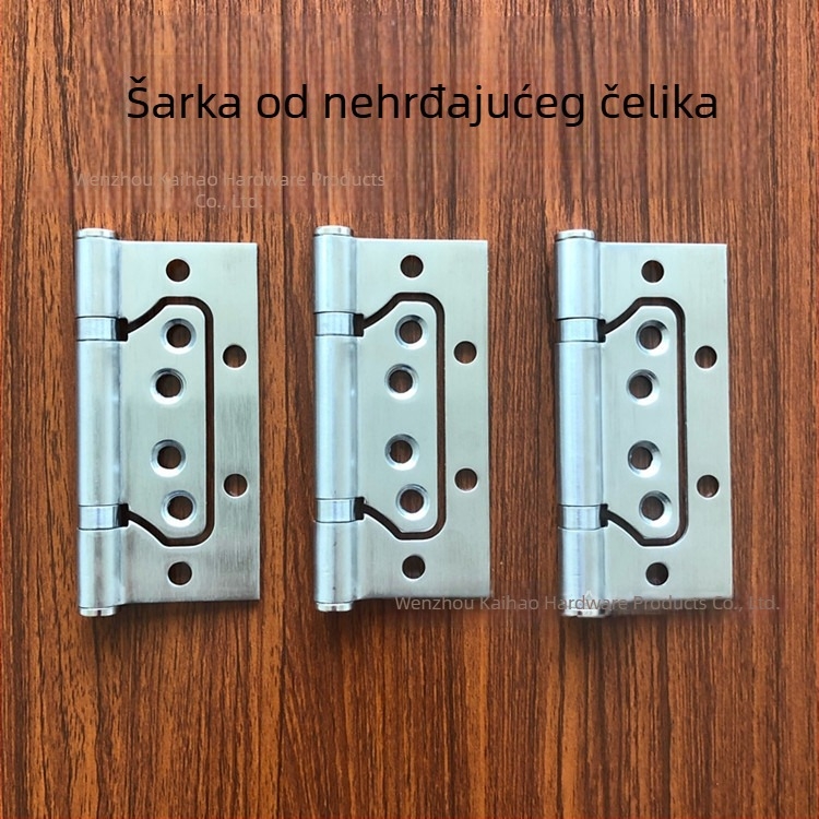 4*3*2.54*3*3 nehrđajuće čelične šarke za vrata, bez žljebova, dvostruke šarke