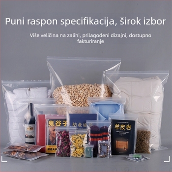 Prozirna, debela PE zip vrećica za pakiranje hrane, odjeće i čaja