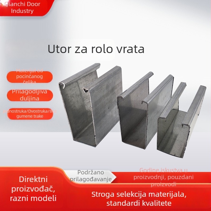 Vodične šine za rolo vrata – nehrđajući čelik i galvanizirane šine za projekte garažnih vrata