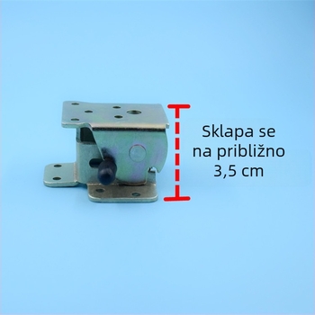 100° samozaključujući sklopni šarnir za namještaj – metalni spojni dio noge stola, elektroplatiran, debljina 2 mm, moderni minimalistički stil