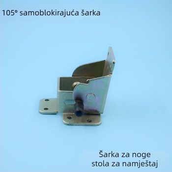 100° samozaključujući sklopni šarnir za namještaj – metalni spojni dio noge stola, elektroplatiran, debljina 2 mm, moderni minimalistički stil