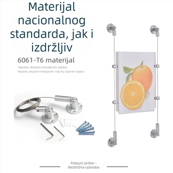 Podesiva sklopna klipsa od aluminijske legure za akrilne zaslone