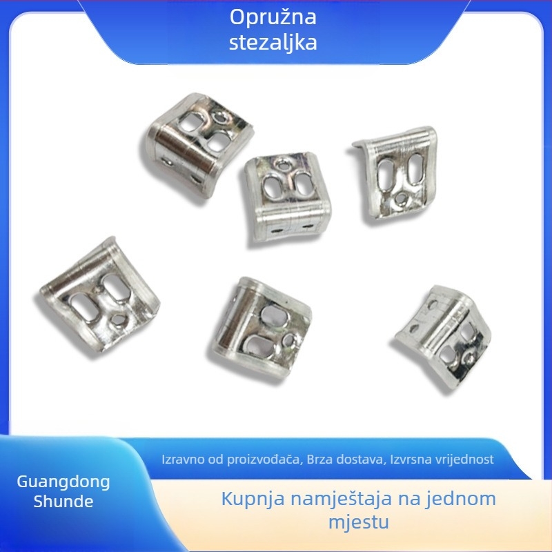 Galvanizirani opružni klips s pet otvora za namještaj hardver, debljina 1.0 mm, moderan minimalistički stil