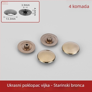 Klip za staklena vrata kupaonice sa šesterokutnim vijkom, bezokvirna tuš vrata, pribor za šarke, brtva, gumeni podmetač i dekorativni poklopac