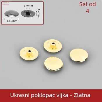 Klip za staklena vrata kupaonice sa šesterokutnim vijkom, bezokvirna tuš vrata, pribor za šarke, brtva, gumeni podmetač i dekorativni poklopac