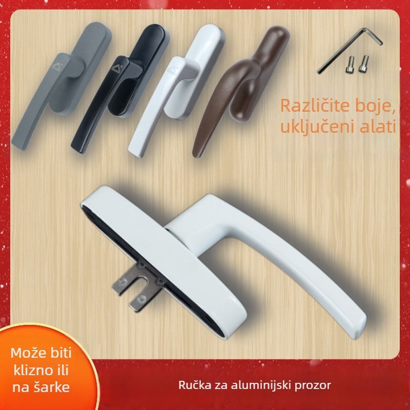 Ručke za vrata i prozore od aluminijske legure, za unutarnje otvaranje kasetnih i gornje-vješene prozore