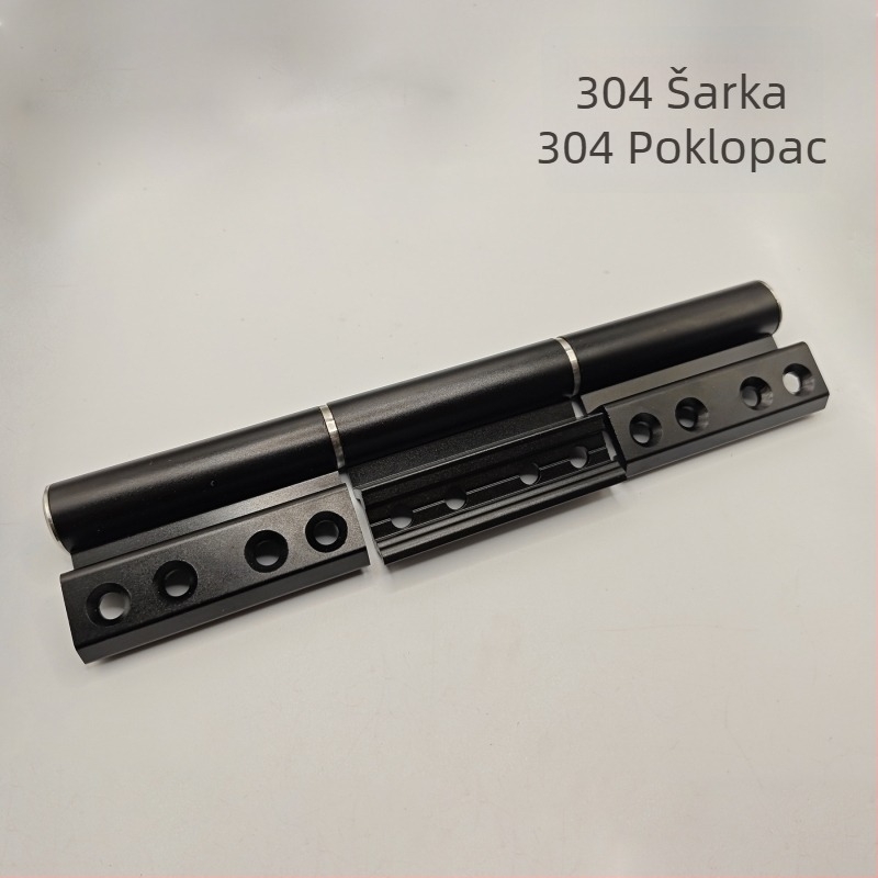 Šarka za skriveni okvir prema europskom standardu za aluminijske vrata i prozore, profil s C-kanalom, aluminijska legura, nehrđajući čelik