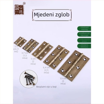 Šarke za garderobu u kineskom stilu, bakrene šarke za vrata, šarke za prozore, kupaonski hardver, šarke za ormariće
