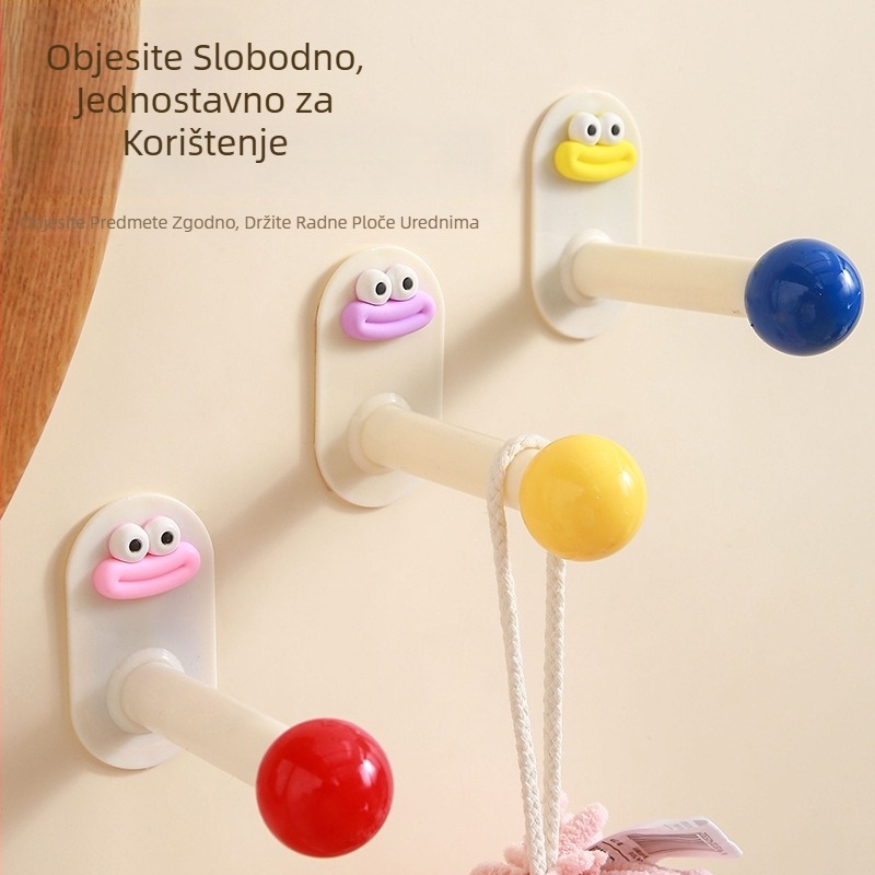 Dopamine kuka za kupaonicu s bezbušnim ljepilom, zidni držač za ručnike, sladak crtani dizajn