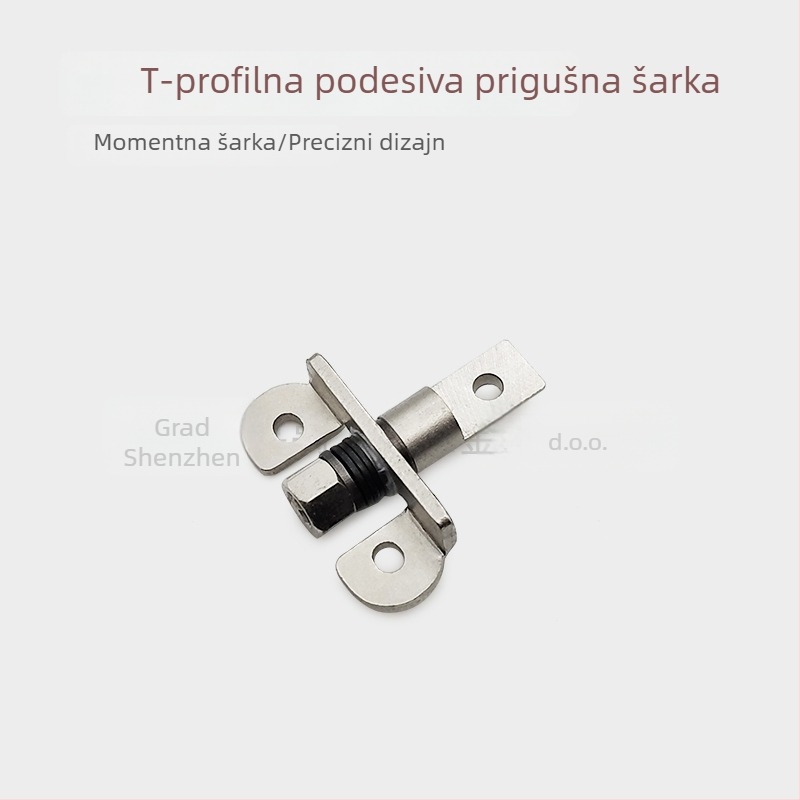 Amortizacijski spoj s momentom rotacije za lampe i namještaj, regulirani krajni zaustavljač i mikropoziciona osovina